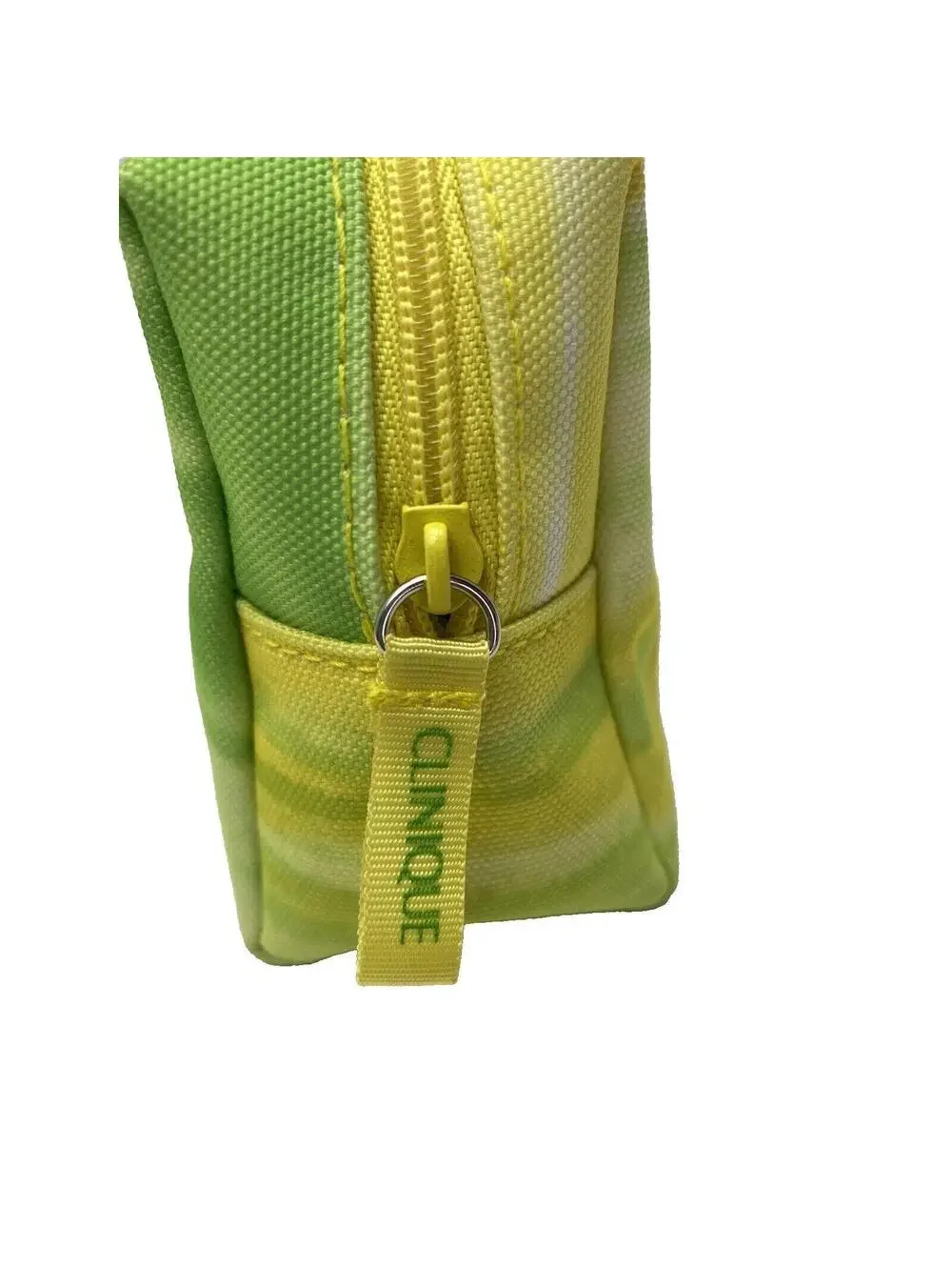 Clinique Makeup Bag Green and Yellow Cosmetic Pouch New
